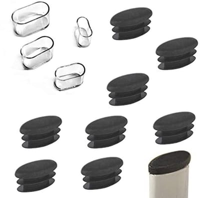 Ovale stoel eindkappen 15mm x 30mm - Siliconen pads voor meubels - 50 stuks