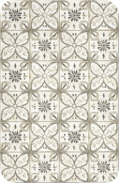 WC mat 40x60 cm - Antislip - Antiek - Tegel - Beige - Toiletmat - Vloermat - Douchemat - Toilet tapijt - Toiletmatten