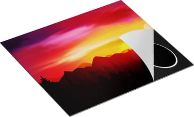 Chefcare Inductie Beschermer Zonsondergang in de Bergen - Abstract - 60x50 cm - Afdekplaat Inductie - Kookplaat Beschermer - Inductie Mat