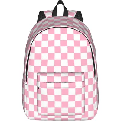 Candy Schakakbord Patroon Rugzak voor Mannen Vrouwen Tieners Middelbare School Werk Dagrugzak Laptop Computer Canvas Tassen Buiten S