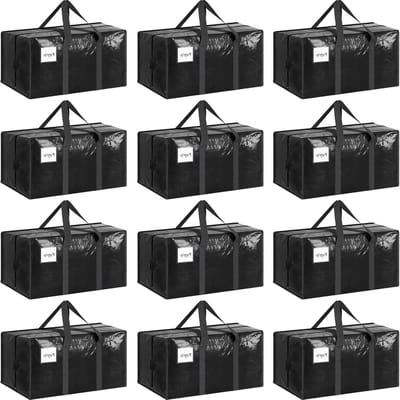 Verhuiszakken - Opbergzakken Kleding - Verhuizen Opslag - Extra Zwaar - 23 Gallon - Zwart