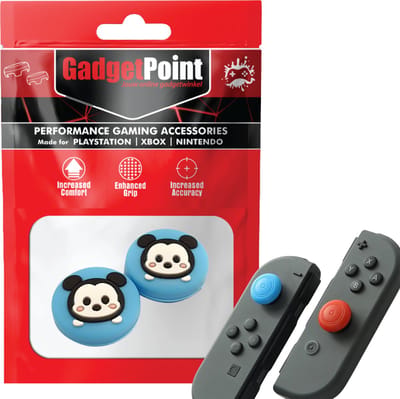 Gadgetpoint - Thumb Grips voor Nintendo Switch Joy-Con Controllers - Gaming Thumbgrips - Performance Anti-Slip Thumbsticks - Bescherming Accessoires - Muisjes - Lichtblauw