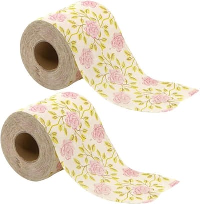 Toiletpapier Rollen - Decoratief Papier - Badkamer Decoratie - Rozenprint Patroon - 2 Rollen - Diverse Kleuren