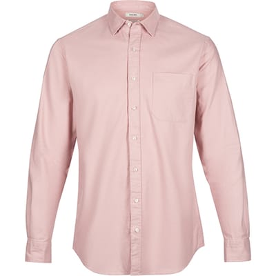 Shiwi Men Twill Shirt Tyler Dusty Salmon Pink Maat: S | Casual Overhemden Outlet | Heren | Roze