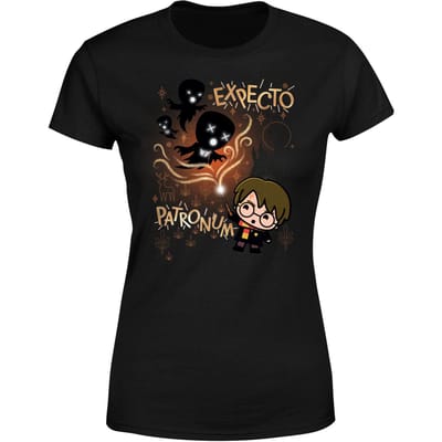 Harry Potter Kids Expecto Patronum Women's T-Shirt - Black - XS