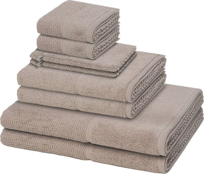 Möve for frottana Sonstiges 2 X washandjes 2 X gasten- 2 X douche- 2 X handdoek - in set 8 pack Pearl