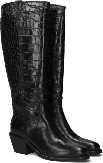 Shabbies Juul Mid Boot Hoge laarzen - Dames - Zwart - Maat 37