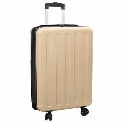 vidaXL - Koffer - met - slot - champagne - 43 - x - 27 - x - 66 - cm - ABS - Kunststof