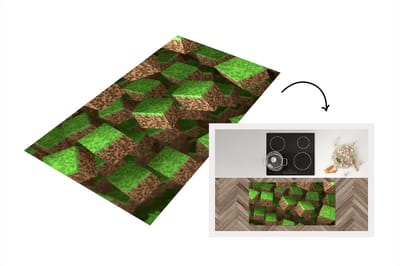 Keukenloper - Loper keuken - Gaming - Blokken - 120x60 cm - Keukenloper vinyl