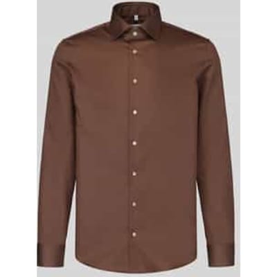 slim fit zakelijk overhemd van puur katoen