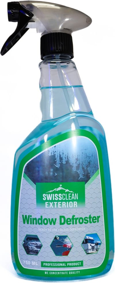 Swiss Clean | Professionele Window Defroster | Professionele anti vries auto ramen | Werkt tot -50 graden | Spuitfles | Ruitenontdooier | Exterieur reiniger auto | Autoreiniger | Anti Vries | Dooien