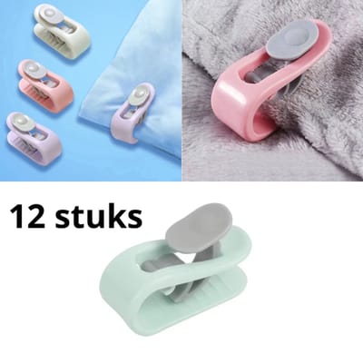 Dekbedclips - Dekbed Klemmen - Dekbed Clips - 12 STUKS - Knijpers - Laken - Deken - Groen
