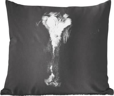 Sierkussens - Kussentjes Woonkamer - 60x60 cm - Koe - Dieren - Zwart