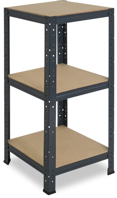 Shelfplaza HOME metalen stellingkast - 100x30x30 cm - antraciet - 3 planken