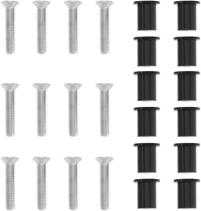 Solidchoice - Dailygoody - 12Pcs M5 Goed Noten Kit - Schroef Bevestiging - Zwart en Zilver - Duurzaam en Stevig - Geschikt voor Motoren en Kano's