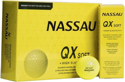 Nassau QX Soft - Golfballen - 12 stuks - Lemon