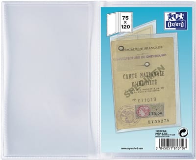 Oxford pasjeshouder, PVC, dubbel, 0,20 mm, 88 x 125 mm