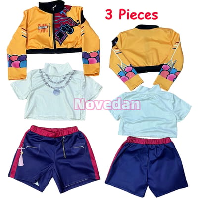 Costume Cosplay Enfant KPDH KDPop HuntriXx Robe pour Filles Jeu de Rôle Fête de Carnaval Costume de Noël 120