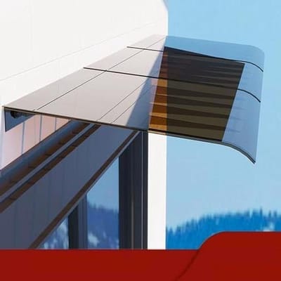 Deurafdak Luifel - Regenbescherming Voordeur - Buiten Leven - Moderne Strakke Uitstraling - 60x200cm - Bruin