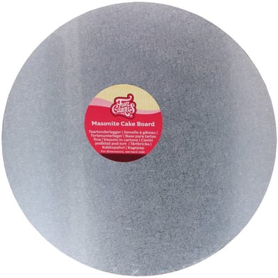 FunCakes Cake Board Masonite Rond - Zilver - Ø25 cm / 5 mm - Taartonderlegger - Taartkarton