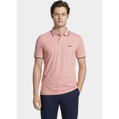 BOSS Green Polo korte mouw Roze Paul 10255848 01 50506193/686