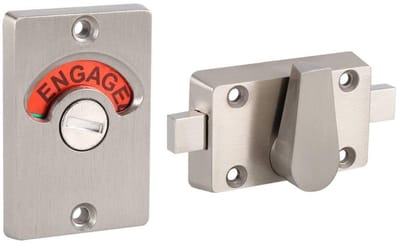 Dailygoods- Deurslot met Indicator - RVS Deurslot - Toiletslot - Vergrendeling - Antislip - Geschikt voor Deurdikte 12-18 mm - Toegangsdeur