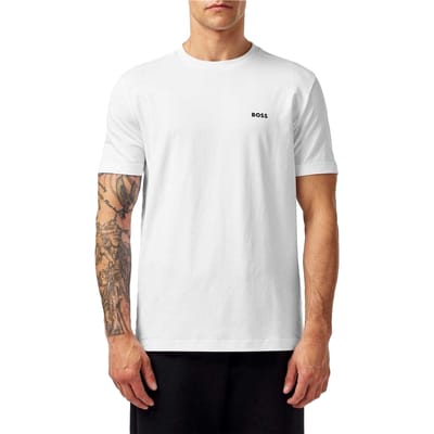Boss Heren Logo Regular T-Shirt (Wit)