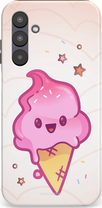 Casetastic Hoesje Geschikt voor Samsung A25 - Stijlvolle Beschermende Duo-layer Case - Roze Kawaii Dessert