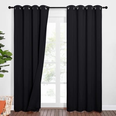 Dailygoods- Verduisteringsgordijnen 100% Verduisterend - Driedubbel - Akoestisch - Thermisch - 2 Stuks - 132x213 cm - Gordijnen