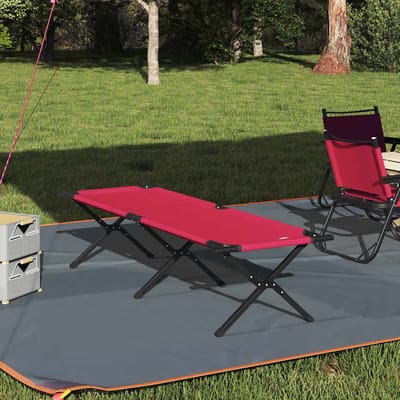 vidaXL - Opvouwbaar - Campingbed - Rood - 193 - x - 69 - x - 45 - cm - Oxford - stof