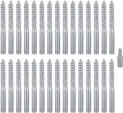 Dailygoods- M6 Tornillo Dubbelzijdig - 30 Stuks - Houtschroeven Assortiment - Torx - Hoogwaardig Koolstofstaal - Corrosiebestendig