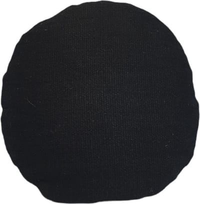 Van René Sierkussen Zwart Rond Jute 45cm Tuinkussen rits achterkant incl. binnen kussen