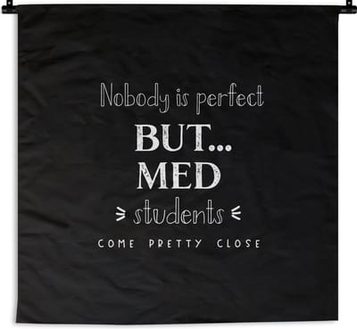 Wandkleed - Wanddoek - Geneeskunde - Studenten - Universiteit - Leren - Onderwijs - 180x180 cm - Wandtapijt