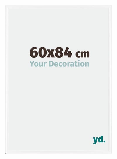 Your Decoration - Fotolijst 60x84 cm - Kunststof - Wit Hoogglans - Bordeaux