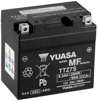 Yuasa SLA-accu voor Piaggio 150 Liberty IGET 4T 3V 2015-2017 YTZ7S-BS / YTZ7-S / YTZ7-SLA / 12V 6,3Ah nieuw