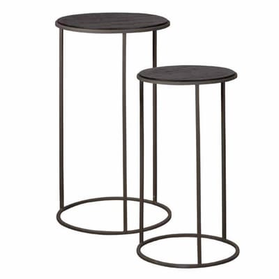 Tower Living - Spello bijzettafel set rond vanaf 40 cm - grijs