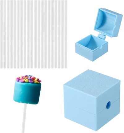 Dailygoods- Cakepopvorm 20 Stokken - Blauwe 3D Cakepop Maker - Plastic - Voor Bruiloften/Verjaardagen - Desserts/IJs/Snoep - Thuis Bakken - Cakepopmaker