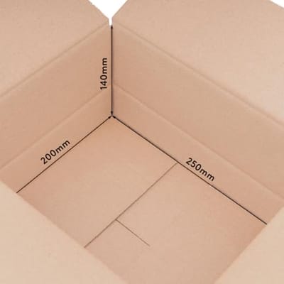 Vouwdozen 250 x 200 x 140 mm - 100 Stuks - Ideaal voor Verpakking, Transport en Opslag