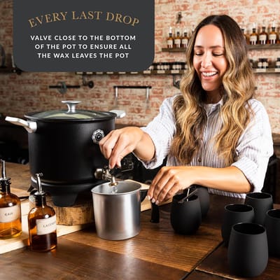 Craft & Venture Wax smelter for candle making, candle wax melting pot can hold 7 liters (6.4kg) of wax, soap melter for soap making, easy to make