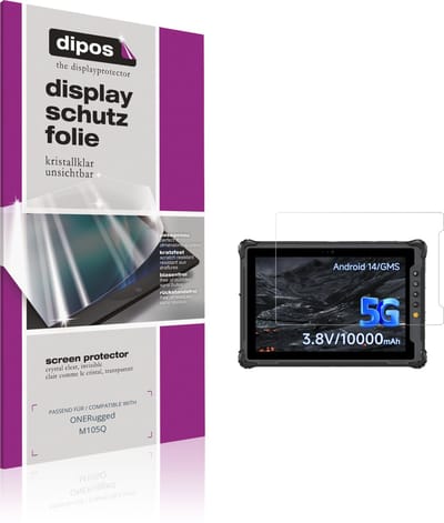 dipos – 2x Beschermfolie geschikt voor ONERugged M105Q | Krasbestendige & heldere Screenprotector Ultra-Thin