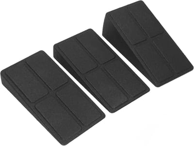 Squat Wedge Set - Helling Board Kuit - Oefening Mobiliteit Verbeteren - Modulaire Hoek Instelling - Set van 3 - Grijs