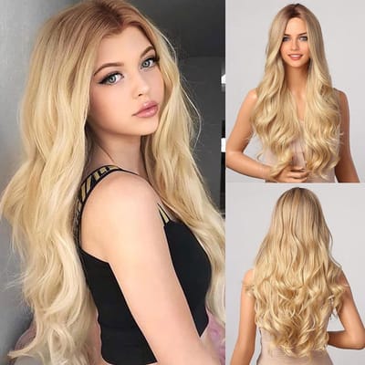 CLVP® Top Kwaliteit Damespruik – Pruiken Dames - Hair Wig – Lang - Blond