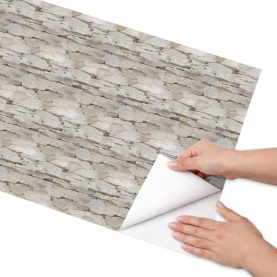 Coloray Meubel Wrap Folie - Beige Meubelfolie - 50x100 cm - Meubelfolie Zelfklevend Houtstructuur - Wrapfolie Keuken - Rustiek Meubelfolie - Decoratiefolie - Tafeldecoratie - Texturen