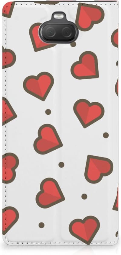 Sony Xperia 10 Plus Hoesje met Magneet Hearts