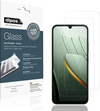 dipos – 2x Pantserfolie geschikt voor POCO C81 Pro | 9H Screenprotector