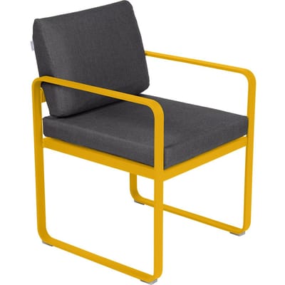 Fermob BELLEVIE fauteuil voor de eethoek - C6 Honing structuur - A3 grafietgrijs
