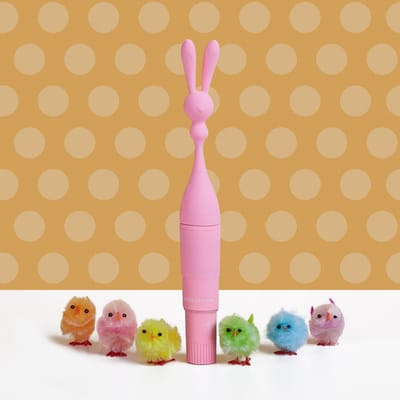 EIS, vibrator, 'konijnvormige siliconen vibrator, 20 cm', waterdicht, met handvat, huidvriendelijke siliconen