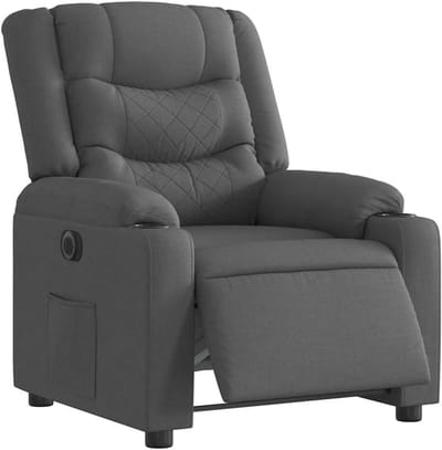 Elektrische Fauteuil - Leunstoel Relaxstoel - Ontspannen Zitten - Elektrisch Verstelbaar - Donkergrijs