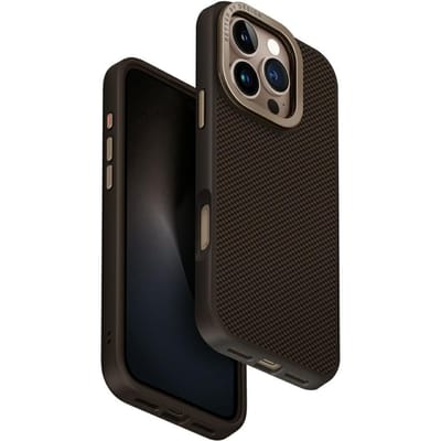 UNIQ Keva Max Magclick Charging Camera Stand Case for iPhone 16 Pro - Brown