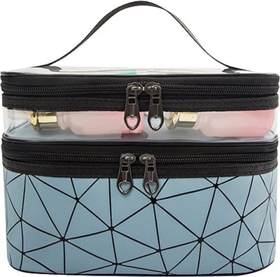 DW4Trading Beautycase met 2 Compartimenten - Organizer - Reis toilettas - Blauw
